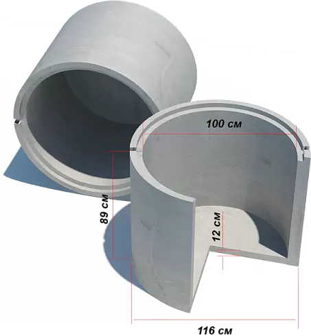 Кольцо стеновое КСф-10.9 (с дном)