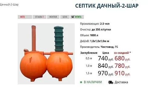 Дачный-2-шар (1.5 м)